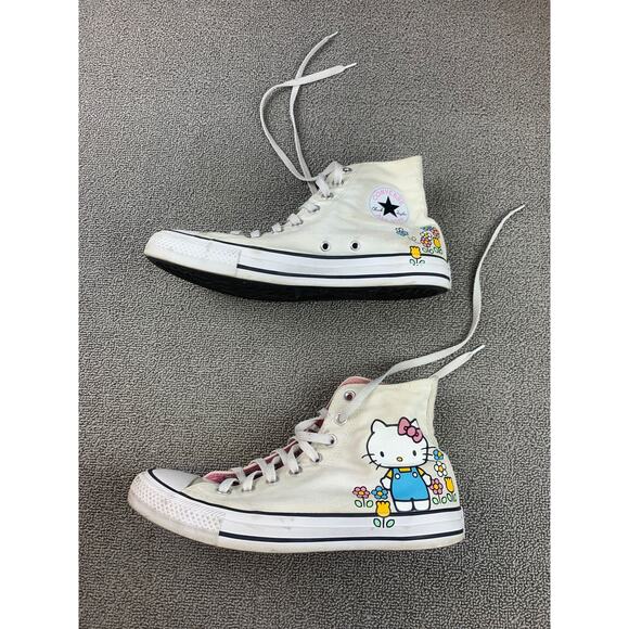 Converse Chuck Taylor Women 10 White Hello Kitty Chuck Taylor High Top Sneakers - Picture 1 of 9